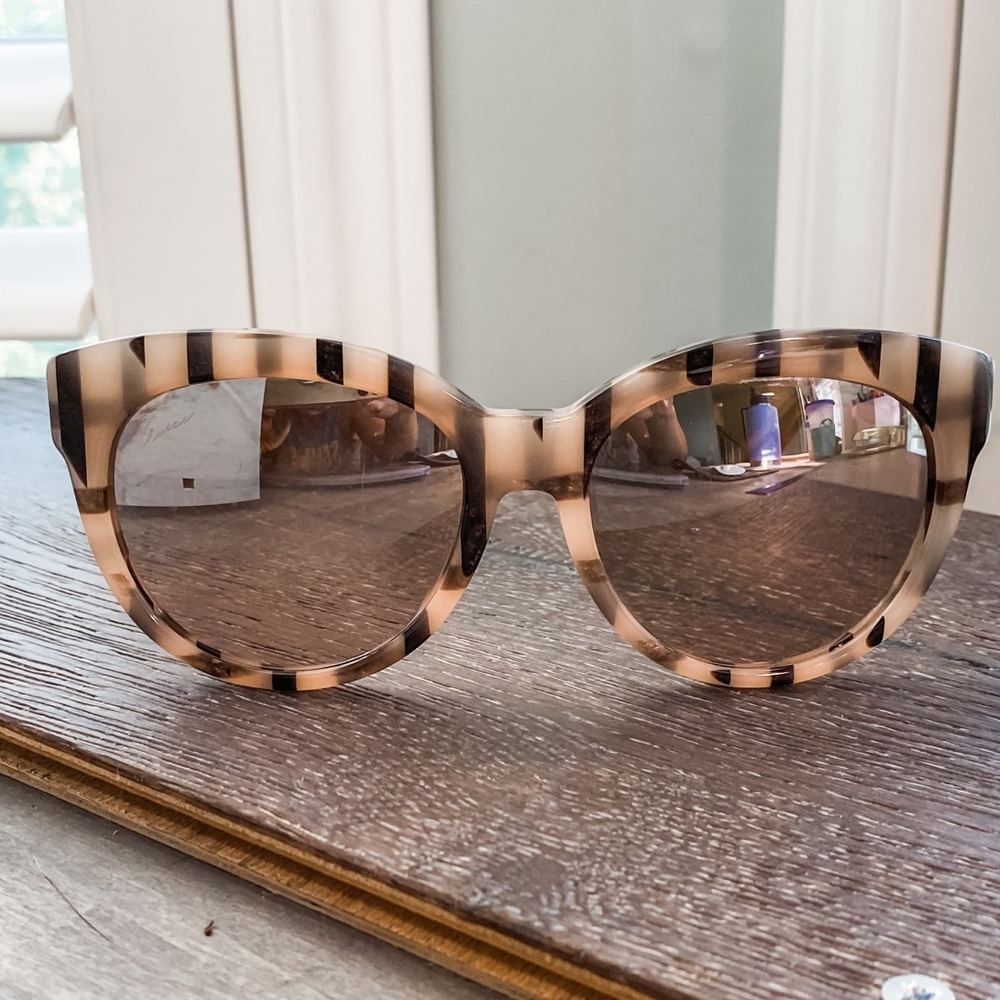GUCCI Pink Stripe Tortoise Sunglasses